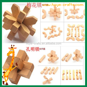 Puzzles en bois intelligents de type Ming Lock, puzzles en bois de type Lu Ban Lock - Product Image 4