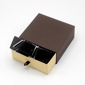 En gros eco petit logo personnalisé affichage en carton brun bijoux tiroir boîte cadeau emballage papier boîte de tiroir coulissante avec poignée - Product Image 3