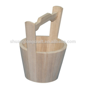 barato y bonito sólido cubo de madera con mango de madera - Product Image 3