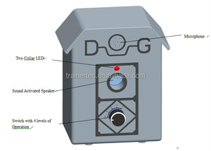 Ourdoor Casa de perro collar de la corteza de la Corteza de Ultrasonidos con micrófono y altavoz de sonido activado - Product Image 1