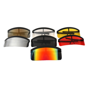BOYARN Vintage Extra Oversize Visor Shield <span class=keywords><strong>Occhiali</strong></span> <span class=keywords><strong>Da</strong></span> <span class=keywords><strong>Sole</strong></span> Donne Flat Top Maschera A Specchio Shades Uomini Piatto Antivento Eyewear UV400 SS529 - Product Image 6