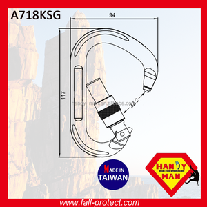 D Shaped Safe Rescue Hook Anodized Colorful Climbing Aluminum Carabiner for Outdoor Sports - Product Image 3