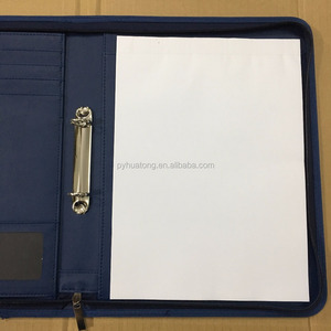 Chất Lượng Cao Pu Da Compendium Vòng Binder Zipper Thư Mục - Product Image 4