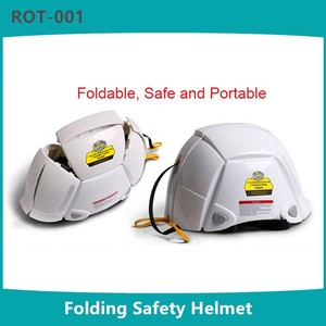 Nuovissimo Casco di Sicurezza Pieghevole Arancione/Bianco Stile Giapponese, Miglior Acquisto per Terremoti - Product Image 3