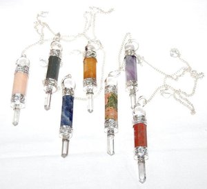 Pendules de radiesthésie Feng Shui en pierre mixte 3 pièces Agate sculptée pour la décoration de la maison et le fournisseur d'amour - Product Image 1