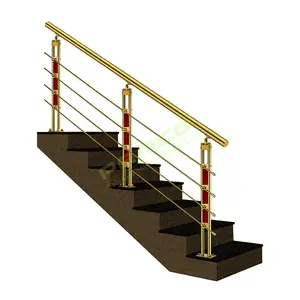 modern wood handrail cheap price quality stainless steel post handrail/indoor railing