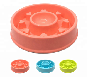 Mangeoire lente bol de nourriture pour chien sac OPP bol de nourriture pour animaux de compagnie pas de déversement support de nourriture pour chien plastique non toxique Anti-étouffement acier inoxydable arrondi - Product Image 4