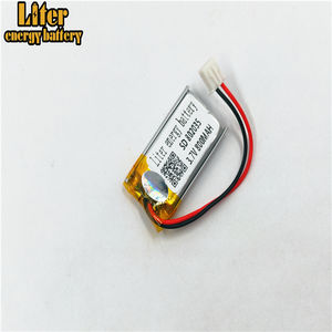 Stecker <span class=keywords><strong>2</strong></span>,0-<span class=keywords><strong>2</strong></span> P 802035 800 mah 3,7 v Wiederaufladbare lipo batterie solar li ionen polymer lithium-batterie mit PCM - Product Image 2