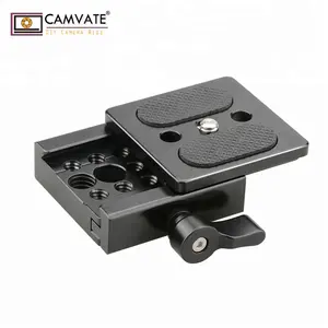 CAMVATE Arca 스위스 스타일 알루미늄 카메라 퀵 릴리스 기본 플레이트 장착 클램프
