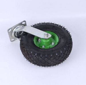 2PCS 10 "Air Tire Pneumatic Swivel Caster Rigid Wheels Cart für Industrie - Product Image 2