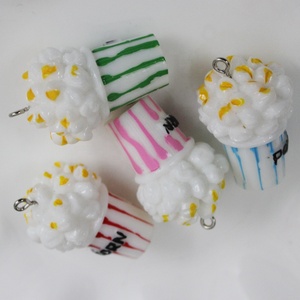 Bông Tai Mới Bỏng Ngô Bông Tai Đáng Yêu Thời Trang Hợp Thời Trang Nhật Bản Và Hàn Quốc Phim Hoạt Hình Bỏng Ngô Mô Phỏng 3D Dangle Bông Tai Nhựa - Product Image 2