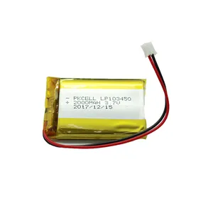 充電式リチウムポリマー電池lp103450 685085 3.7v 2000mah ~ 3000mah