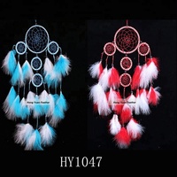 Großhandel handgemachte Boho hängende Feder Traum fänger für Auto Home Room Tür Wand kunst Party Dekor Ornament Geschenk Handwerk DIY Kit