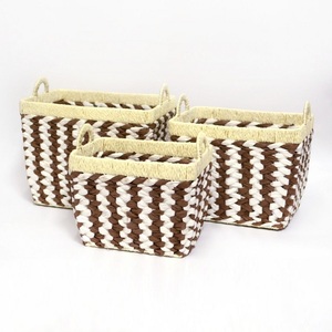 <strong>Cheap</strong> Set of 3 Hand Woven Rope Vegetable Storage <strong>Hamper</strong> <strong>Basket</strong> <strong>Empty</strong> - Product Image 5