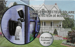 Y-solar SL1-6 Sensor <span class=keywords><strong>de</strong></span> movimiento Solar centro <span class=keywords><strong>de</strong></span> atención <span class=keywords><strong>de</strong></span> seguridad 38 LED doble exterior luz <span class=keywords><strong>de</strong></span> inundación - negro - Product Image 2