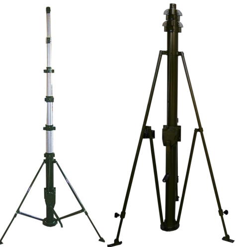 10 м ручная алюминиевая телескопическая PTZ-камера с антенной