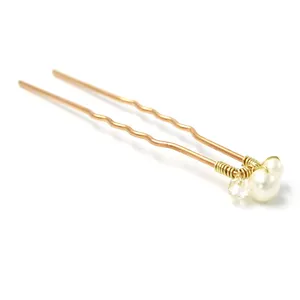 O912 Traditional Fancy Hairpins for Hair with Pearls Plain Handmade Bridal Wedding Hair Pins Hair Accessory Pins