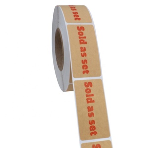 1 "<span class=keywords><strong>x</strong></span> 2" Rectangular Kraft marrón vendido como conjunto de etiquetas adhesivas para tiendas de venta al por menor 500 por rollo - Product Image 5