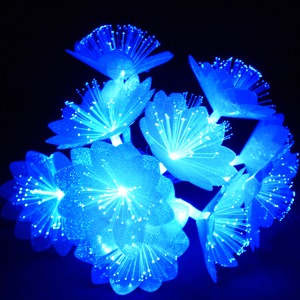 Nouveauté : <span class=keywords><strong>Guirlande</strong></span> lumineuse LED à piles avec fleurs en <span class=keywords><strong>fibre</strong></span> <span class=keywords><strong>optique</strong></span> pour Noël - Product Image 1