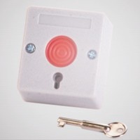 Botón de Emergencia con Carcasa Ignífuga y Llave, Sistema de Seguridad para Automatización del Hogar con GSM, Material ABS
