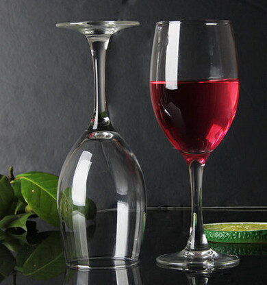 13 oz Strong Wine Glass for Red White by Machine Made High Stem Wine Glass