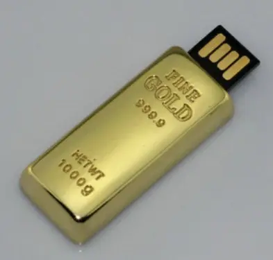 Metal USB 2.0 8gb pen drive Yellow gold 8gb usb flash drive full capacity