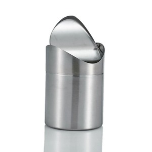 Compact Design Stainless Steel Table Dust <strong>Bin</strong> Trash Can <strong>for</strong> <strong>Car</strong> Swing Top Dustbin - Product Image 3