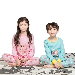 Eco-friendly Factory direttamente Low MOQ Lovely Printed Kids pigiama Winter Wholesale Kids Home Sleepwear For Children