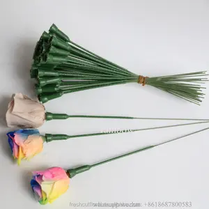 Long Artificial Plastic Rose Holder for the preserved rose flowers