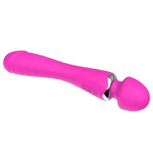 P1 Doppia Testa Auto Riscaldato Dildo di Vibrazione Del Pene Stimolazione del punto G Masturbazione Wand Vibratore Per La Donna