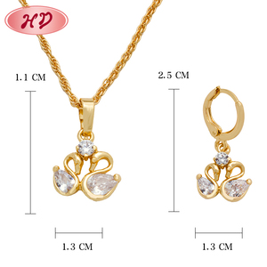 18K Goud Afrikaanse Dieren En Seks Beeld Vrouwen Sieraden Set Kettingen En Oorbellen - Product Image 5