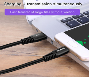 Cable de carga QC 3 pies 4 pies, supercargador de nailon trenzado <span class=keywords><strong>5A</strong></span> tipo C, Cable de datos <span class=keywords><strong>Usb</strong></span> - Product Image 2