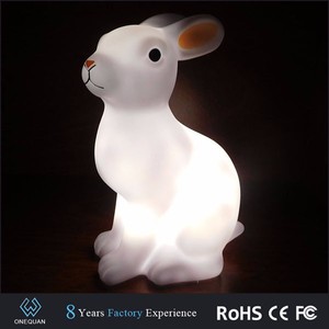 Hot producto Eco-friendly luz <span class=keywords><strong>de</strong></span> noche <span class=keywords><strong>de</strong></span> PVC para niños conejo 3D lámpara - Product Image 6