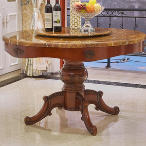 <span class=keywords><strong>Tavolo</strong></span> da Pranzo Rotondo in Legno di Lusso in Stile Europeo Francese - Product Image 6