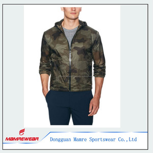 Poliéster exterior a prueba de viento chaqueta de calentamiento, mens deportes gimnasio - Product Image 3