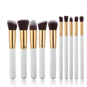 Shipping Free Ilobe Mini brush 10Pcs Cosmetic Make up Brushes Face Powder Blusher Foundation Kabuki Set