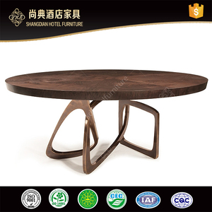 โต๊ะกาแฟไม้สไตล์โมเดิร์นพร้อมฐานโลหะ - Product Image 3