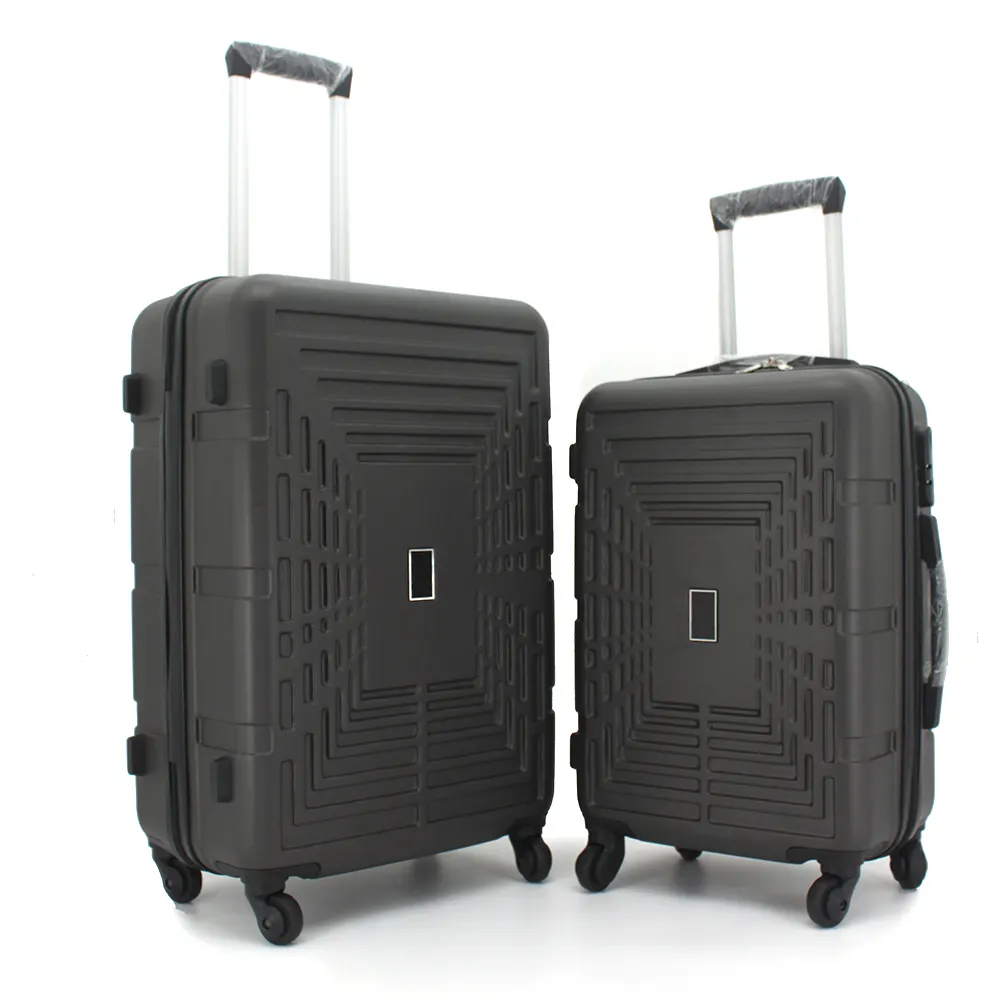 Black color 3pcs sets ABS trolley luggage from China manufacturer