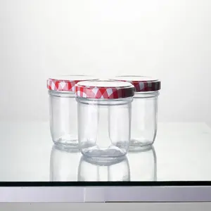 Круглая форма оптом пищевой стеклянных контейнеров 8oz стеклянные банки для консервирования