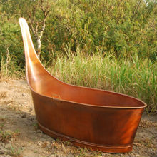 Bañera de cobre martillado CB012 independiente para uso en interiores, remojo y Spa con accesorios de drenaje - Product Image 1