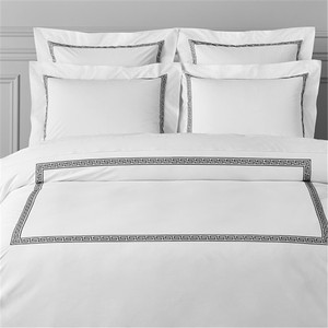 Juego de sábanas para cama de <span class=keywords><strong>Hotel</strong></span>, funda nórdica de algodón blanca - Product Image 1
