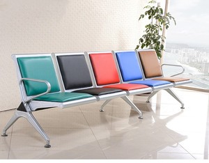 Sillas de PU de color mixto, silla de espera para aeropuerto de metal público - Product Image 1