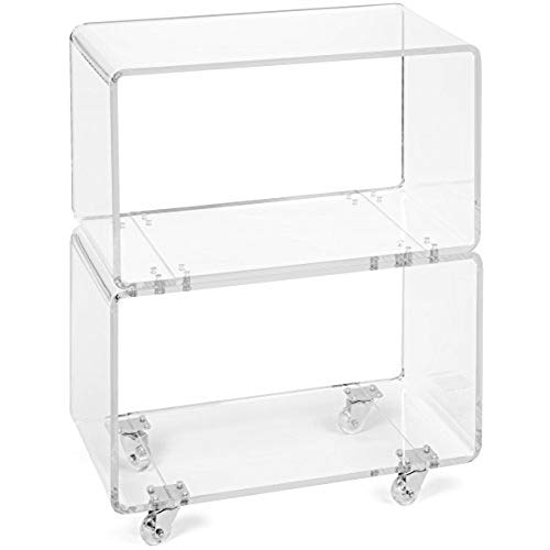 Прозрачная акриловая тележка для дома, трехуровневая тележка для дома или бара