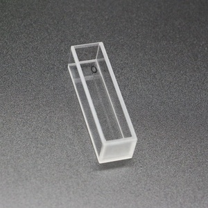 10mm comprimento do caminho de luz pathway ou cuveta de quartzo fundida transparente em todos os lados tampa quadrada - Product Image 4