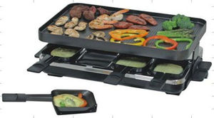 1500W vente chaude Électrique <span class=keywords><strong>Appareil</strong></span> À <span class=keywords><strong>Raclette</strong></span> pour 8 personnes avec <span class=keywords><strong>pierre</strong></span>/moulé sous pression plaque avec GS/CE/ROH/LFGB/SASO ATC-RG048 - Product Image 2