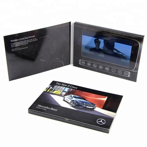 video greeting cards supplier 7 inch lcd tft screen display recordable electronic brochure leaflet for Promotional Gift