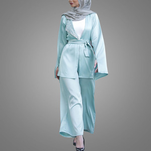 모델 kebaya 이슬람 현대 그림 두 조각 pantsuit 상세한 실버 돌 baju kurung 말레이시아 - Product Image 5