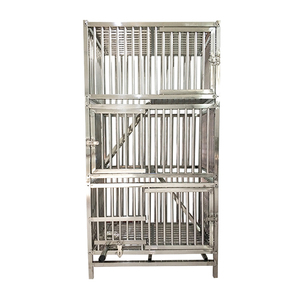 สแตนเลสสตีลสัตว์เลี้ยงออกกำลังกาย Playpen ชั้นปกป้องฟุต Cat Cage <span class=keywords><strong>Kennel</strong></span> Crate - Product Image 2