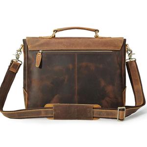 Tiding-Bolso de piel de vaca Crazy Horse para hombre, maletín de <span class=keywords><strong>cuero</strong></span> de grano completo - Product Image 6