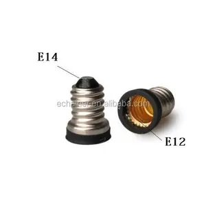 E14 a E12 Base LED luz lámpara de bulbo titular adaptador extender convertidor de enchufe